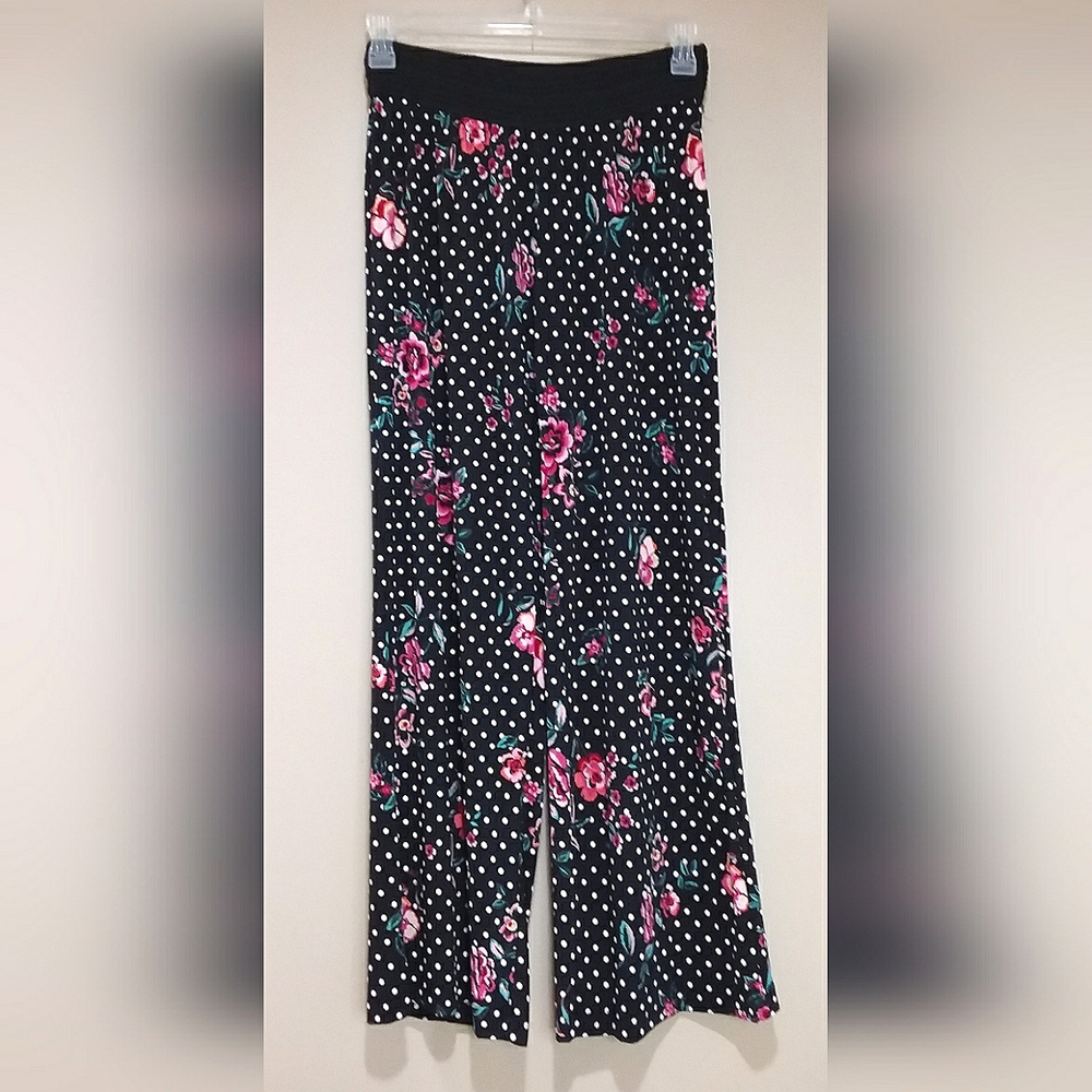 Robert Louis palazzo style pants lace waist Sz L